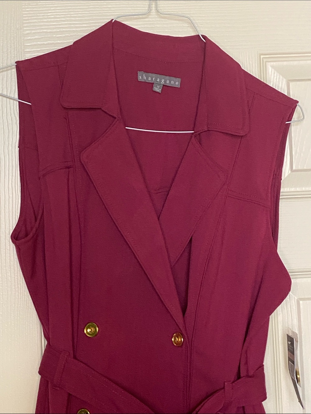 Sharagano NWT Dress with Belt - Berry